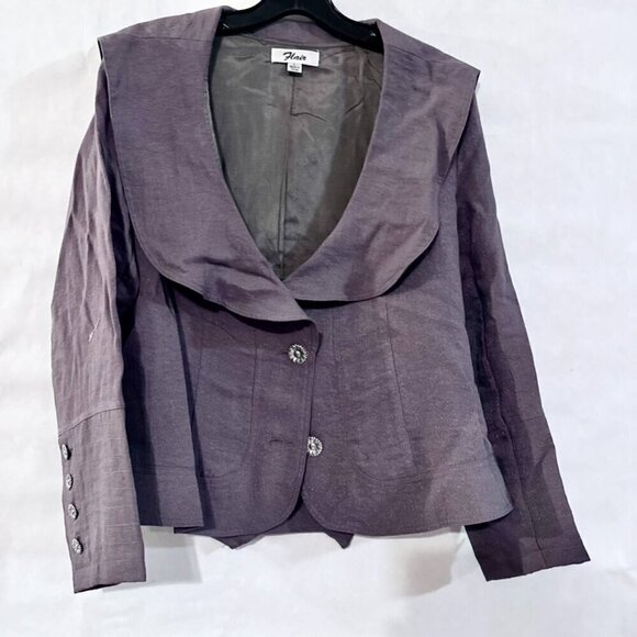 Vintage Flair Jacket Blazer size 12 Skirt Gray Size Large / XL - Picture 8 of 11
